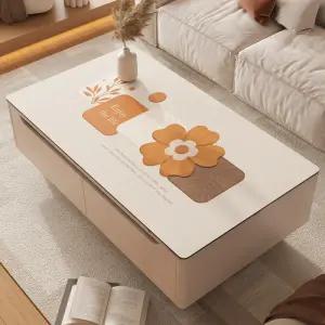 거실 테이블 커버 방수 테이블보 PVC 소재 고급스러운 디자인 보호 매트