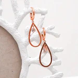 [오팔하우스] 14k 물방울 큐빅 원터치 귀걸이 OPDLE2763