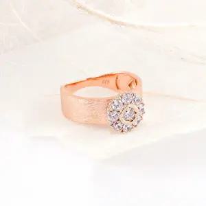 [오팔하우스] 14k 볼드한 샌딩 큐빅 반지 OPBTR2223