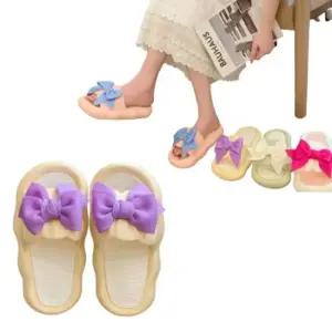 슬리퍼 발편한 조용한 예쁜사무실슬리퍼 왕리본 여자 키높이슬리퍼 학교슬리퍼