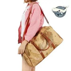 빈티지 여행가방 세계지도 디자인 보스턴백 편한 여성백팩 여성가죽백팩 여성캐주얼백팩