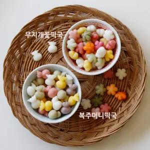 [쌀집아줌마] 통통 무지개 꽃떡 4팩 + 복주머니 떡국떡 2팩 (총 6팩 x 300g)