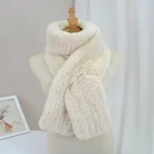 토끼털 목도리 밍크퍼목도리 부드러운머플러 머플러 크리스마스선물 여성용