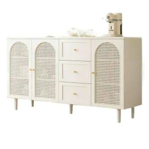 복도 서랍장 라탄 거실 안방 수납장 화이트 선반 보드