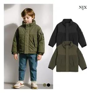 닉스키즈 NIXKIDS유니) 하이넥 루즈핏 숏 헤비 점퍼 (덕80/20) (FKQWCUH701P)