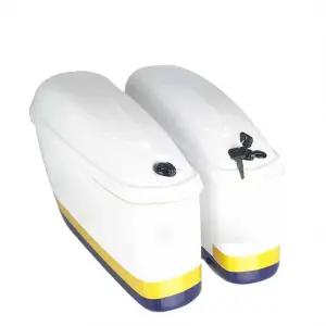 오토바이 사이드박스 글리어 장착 리어백 수납 바이크