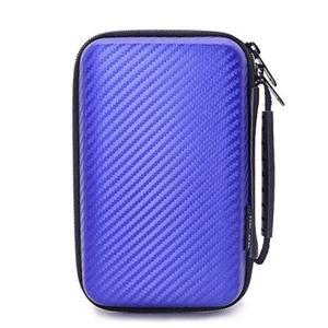 하드쉘 용품 여행용 검사 키트 정리 가방 측정기 랜싯 랜싱 장치 알약 펜 바늘 파란색