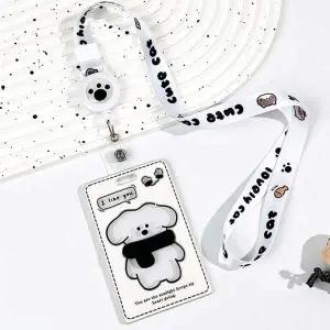 [골드스마일]투명 사원증 카드 케이스 목걸이줄 출입증 홀더 사원증투명지갑