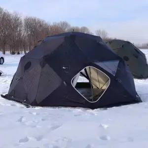 대형 누빔 텐트 큐브 얼음낚시 누빔텐트 투명창 캠핑