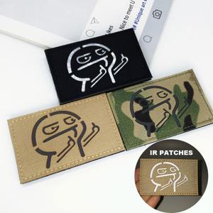 1pc 전술 패치 배낭 조끼 의류 야외 배지 후크 & 루프에 IR 적외선 반사 사기