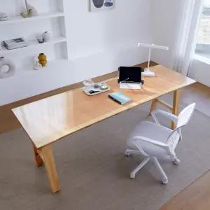 우드슬랩 북미산오크 통원목 책상테이블 2000/맞춤제작가능/유리막UV코팅