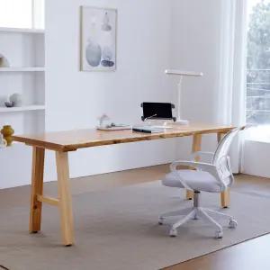 우드슬랩 북미산오크 통원목 책상테이블 2200/맞춤제작가능/유리막UV코팅