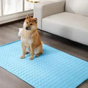 블루 100x70 반려동물 시원한 냉감패드 쿨매트 방석 WFHVZD2