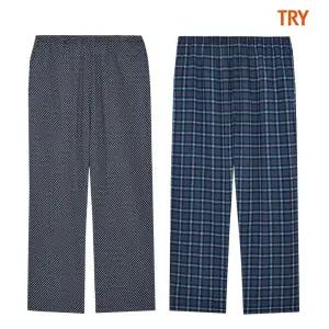 홈란쥬 트라이 남성 빅사이즈 60수 주자직 9부 하의 파자마 잠옷 바지 K01