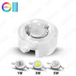 1W 3W 5W 미니 LED 렌즈 15 30 45 60 90 100 학위 13mm 볼록 아크릴 브래킷 반사판 콜리메이터 IR 적외선 C