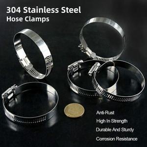 스테인리스 스틸 드라이브 호스 클램프, 조절 가능한 트라이 기어 웜 연료 튜브, 수도관 고정 클립, 용수철