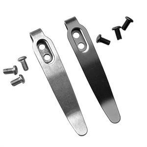 420 스테인레스 스틸 나이프 백 클립 포켓 클램프, 나사 포함 접이식 그립, DIY 제작 액세서리 부품, M 2.5