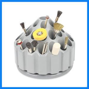 연마 휠 보관함 치과 플라스틱 버 홀더 블록 케이스 360 도 회전 보관함 치과용 재료 35 홀