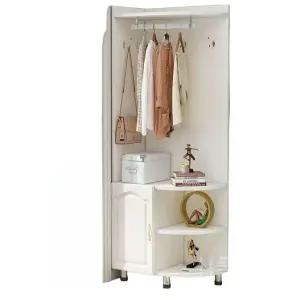 키낮은옷장 선반 작은 수납 좁은방 다용도 오픈형 1인 코너옷장 헹거 가정용 좁은방옷장