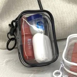 [하프클럽/]투명 PVC 솜인형 파우치 사각 블랙