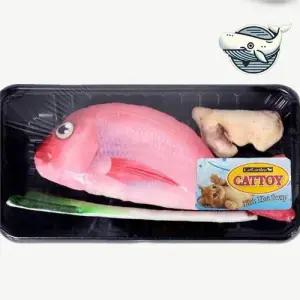 부드러운 고양이 생선 모양 장난감 캣닢 인형 WFHBRTM