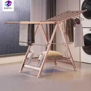 고급 빨래 건조대 접이식 이동 실내 빨래건조대