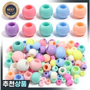 6-20mm 아크릴 큰 구멍 구슬 색상 혼합 라운드 DIY 팔찌 목걸이에 대 한 느슨한 보석 매력 매달려 부품