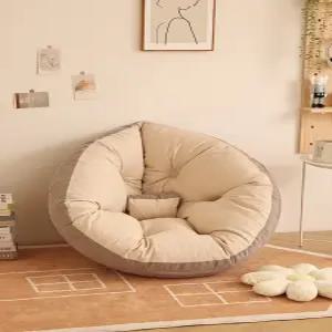 푹신한 좌식 쿠션 두툼한 의자용 방석 원형 등받이