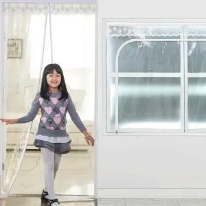 다샵 현관 창문 방풍비닐 일체형자석 투명 100x210