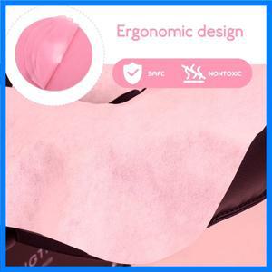 100개 일회용 실리콘 얼굴 베개 커버 통기성 마사지 헤드레스트 패드 스파 살롱 클리닉 얼굴 구멍 베개 매