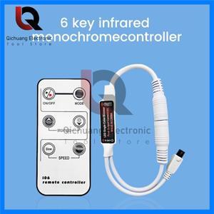 단일 색상 LED 리본 스트립 LED 테이프 DC5-24V 30W 72W 144W IR 6 키 리모컨에 대 한 미니 적외선 원격 제
