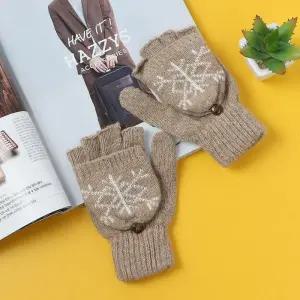 벙어리장갑 반장갑 스노우 핑거 니트