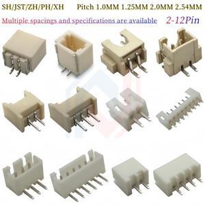 10Pcs SHJSTZHPHXH 피치 1.0MM 1.25MM 2.54MM 남성 핀 헤더 소켓 Dip직각 SMD 2345667891012P