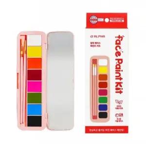 알파 페이스 페인팅 키트 8색+붓2종+거울케이스 1개입) 페인팅 8색 붓2종 거울케이스