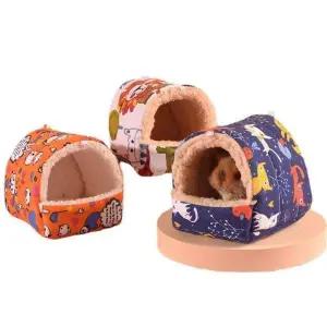 푹신한 햄스터 하우스 소형 고슴도치 동물용 안락 집 햄스터집