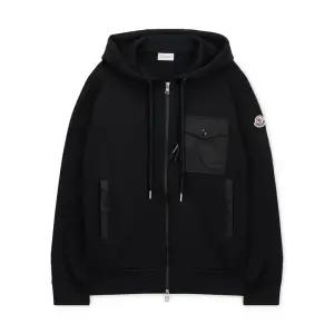 몽클레어 남성 로고 패치 블랙 집업 8G00072 89A8F 999