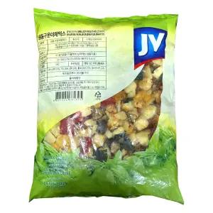 FROZEN 냉동 구운야채믹스 1kg /주키니호박 가지 양파 파프리카 가니쉬 토핑 샐러드 또띠아