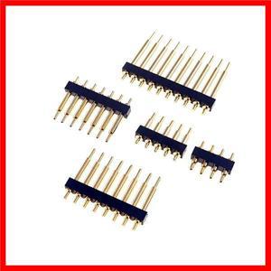 2 Pcs 수 스프링 장착 포고 핀 커넥터 단일 행 2.54MM 피치 2 3 4 5 6 7 8 10 위치 TH DIP SMD 패드