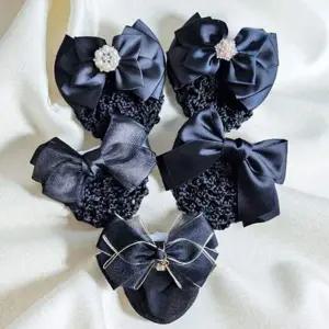 단정한 올림 머리 헤어망 승무원 머리망 직장인 면접 깔끔한 검정