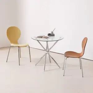 유리 크롬스틱 앤디 테이블세트