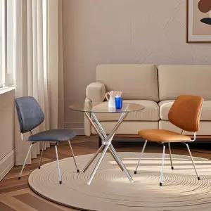 유리 크롬스틱 모네 테이블세트