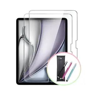 아이패드 프로12.9 6세대 강화유리 2매 세트+심플펜 액정보호필름 악세사리 태블릿