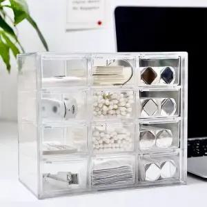 12칸 일회용 렌즈 수납함 정리함 다용도 케이스투명 책상 소품 박스 악세사리 이벤트 부품 스마트 테이블