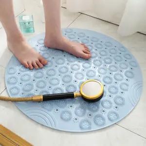 세족 매트 미끄럼방지 지압 재질 깨끗한 발관리민트컬러의 실리콘 부드러운촉감 안전 사용이편리한 접어서