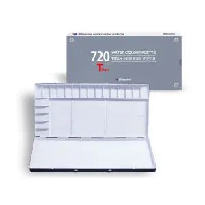 민신 알루미늄 수채화 타이탄 20칸 팔레트 720파전문가 물감팔 빨렛 팔트 빨트 철파 빠레뜨 파레뜨 미술파