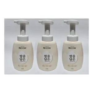 라이스데이 거품형 쌀을담은 핸드워시 500ml 3개입손세정세트 세정제 향좋은 좋은제 어린이집제 제답례품