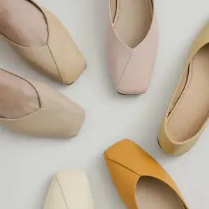 SOVO [NEW VER.] 마네르 스퀘어 플랫슈즈 1cm