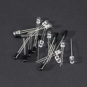 10 세트 적외선 LED 이미터 및 수신기 키트 3mm(F3) 5mm(F5) 940nm 다이오드 1.4-1.6V 20mA 센서 원격 제어