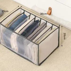 수납함 분류 정리함 메쉬 청바지 7칸 반투명속옷보관 양말 칸막이 옷함 속함