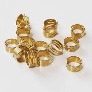 [하프클럽/]작업반지 황동색 파츠 100개(1봉)